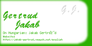 gertrud jakab business card